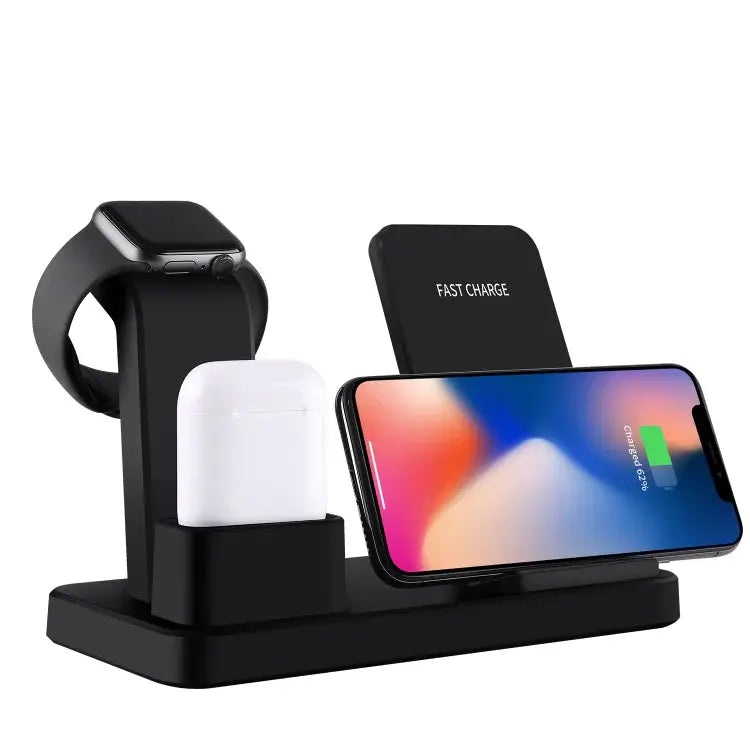 CARGADOR 3 EN 1: móvil, auriculares y smartwach