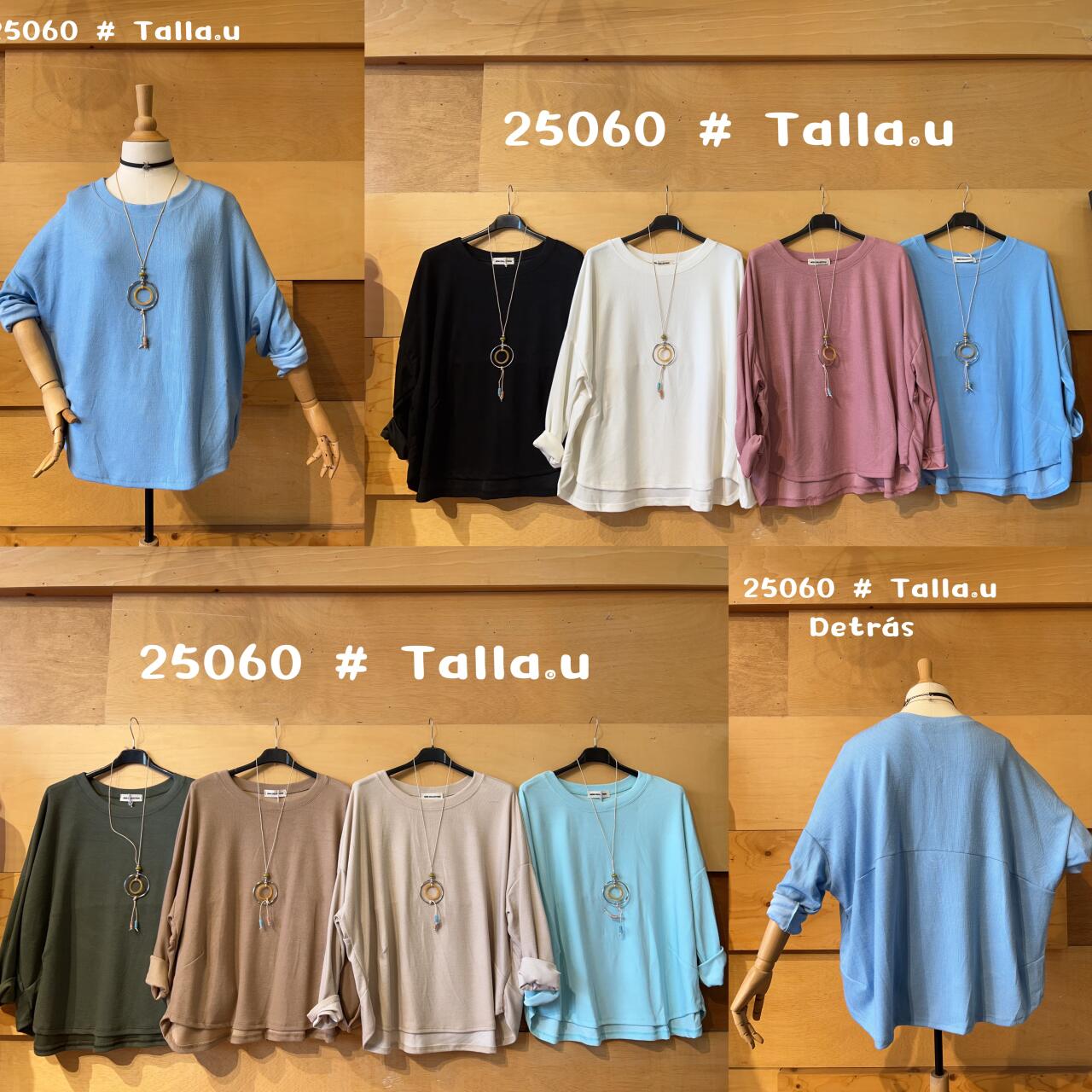 Camiseta mujer - Manga larga - Varios colores